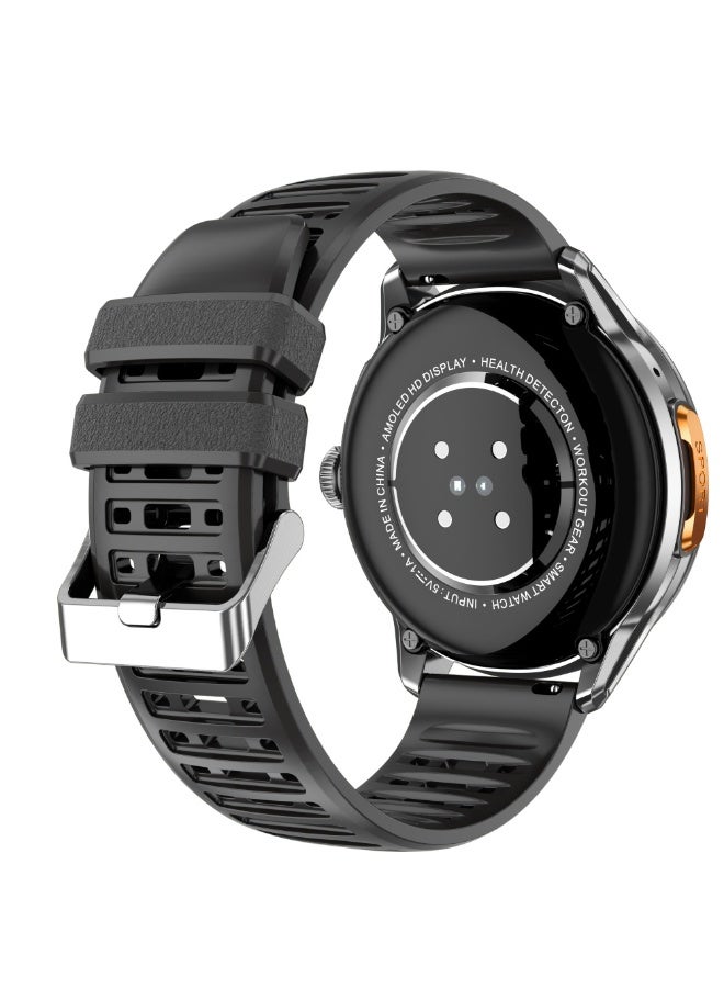 Domars Smart Watch For Men with 1.8" HD Touchscreen Fitness Tracker with Bluetooth Calling, Fitness Watch with Heart Rate/Sleep Monitor Sports, IP68 Waterproof Smartwatch for Android（Black） - Image 4